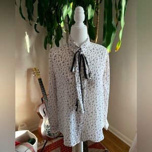 LOFT Bow tied blouse